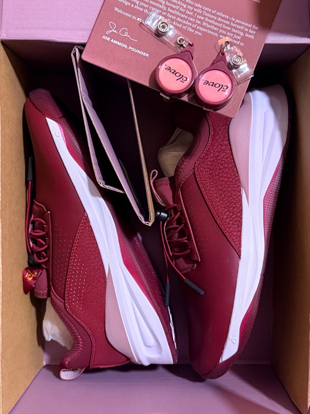 Clove Royal Maroon Nurse Shoes Women’s Size 9.5 NIB New in Box NWT Nursing Shoes